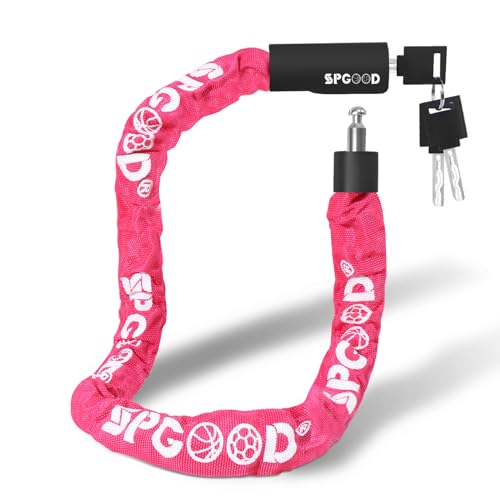 SPGOOD Fahrradschloss mit 3 Schlüssel,Anti-Diebstahl Fahrrad Kettenschloss...