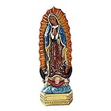Skulptur Religiöse Unsere Lieben Frau von Guadalupe Jungfrau Maria Grotto Figur, Hause und Garten Dekoration Statue, Harz Skulptur Sammlern Ornament,A