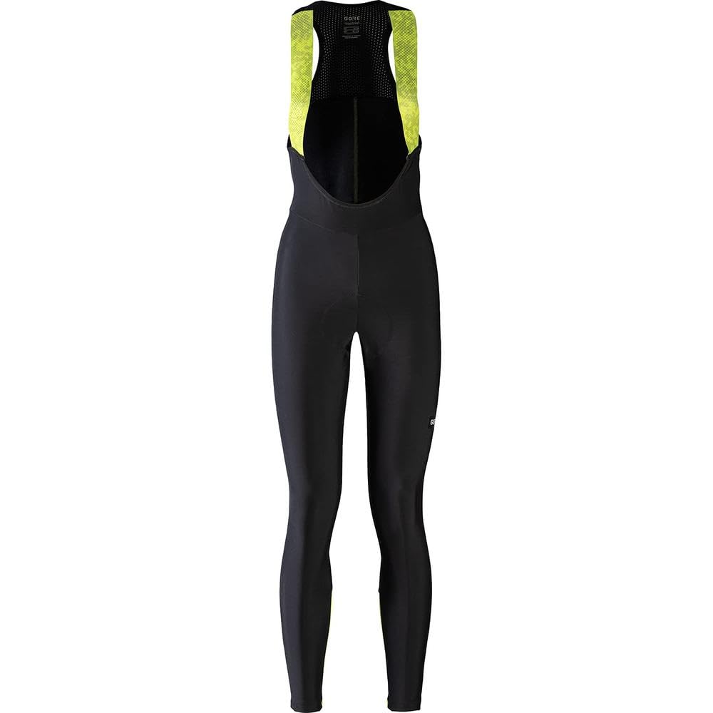 GOREWEAR Progress Thermo Bib Tights+ Womens, Black/Neon Yellow, L