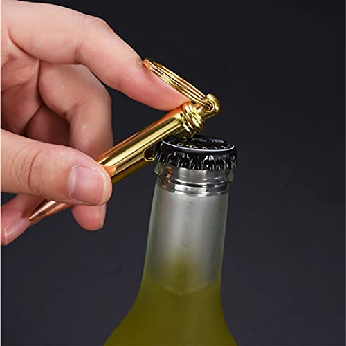 1Pcs Gold Bullet Bottle Opener Keychain Bullet Model Bottle Opener Tool For Gift #TOP2