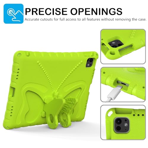 Étui enfants compatible iPad 12.9 coque antichoc EVA vert - 2