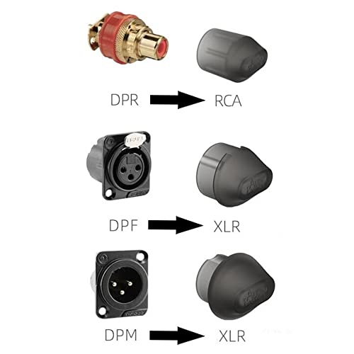 Hopbucan 10PCS Dust Cap Shielding Signal Audio Cable Protective Cover for Balance XLR DPF to XLR, transparent black - Image 3