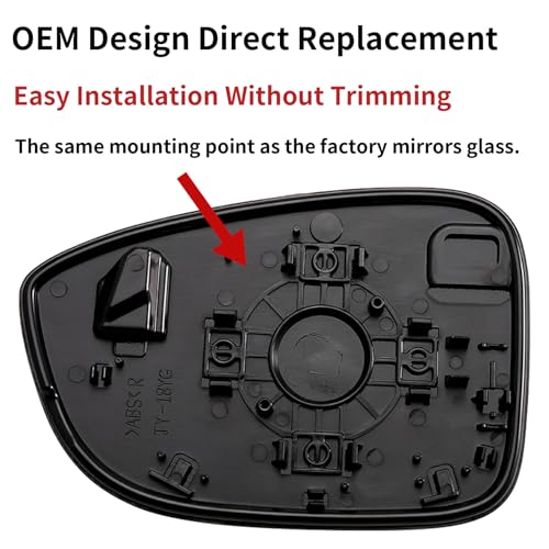 Image of Passenger Side Mirror Replacement for Honda Accord 2018 2019 2020 2021 2022 -Rear View Mirrors Glass, Right Side Mirror Glass