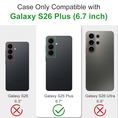 Image of MALEWOLF Stand Case for Samsung Galaxy S26 Plus, Compatible with Magsafe, Anti-Slip Cover [Military Grade Shockproof] [Matte Translucent Back], Color Hybrid Phone Case for Galaxy S26+ (Darkblue)