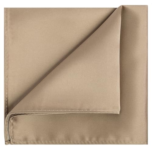 Image of KissTies 6PCS Satin Pocket Square Plain Color Handkerchief Gift Set