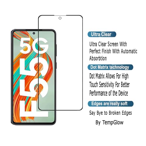 Image of Screen Protector for Samsung Galaxy F55 5G | M55 5G (Black) Tempered Glass Edge-to-Edge 6D Screen Guard With Installation Kit.