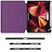 Soke for iPad Pro 11 Case (M2) 2022/2021/2020 with Pencil Holder - [Full Body Protection + Apple Pencil Charging + Auto Wake/Sleep], Soft TPU Back Cover for 2022 iPad Pro 11 inch(B-Purple)