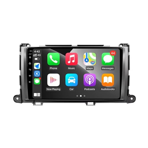 9 Pulgadas Autoradio Estéreo Android 13 Reproductor Multimedia Radio para Toyota Sienna 3 XL30 2010-2014 con Wireless CarPlay Control del Volante IPS Pantalla Táctil Cámara Trasera(Q1 1+16G)