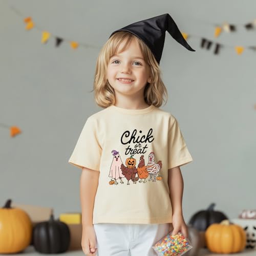 Toddler Halloween Shirt Boys Girls Ghost Tshirt Just Waiting Halloween Tee Tops Spooky Season Fall Clothes Ages 2-72