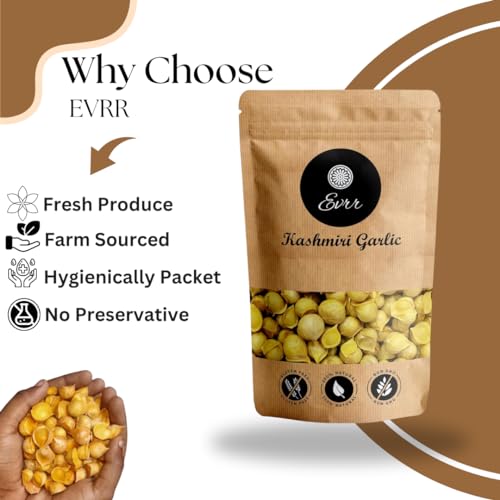 Image of EVRR Kashmiri Garlic (Lehsun) 1kg, A Taste Of Himalayan Tradition, Premium Himalayan Single Clove Garlic For Strong Immunity & Diabetes (