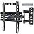 Mounting Dream TV Wall Mount Swivel and Tilt for Most 26-55 Inch TV, TV Mount Perfect Center Design, Full Motion TV Mount Bracket with Articulation, up to VESA 400x400mm, 60 lbs, MD2377