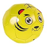 UPKOCH 用サッカーボール 製耐久性屋内屋外対応 カートゥーンデザイン 快適グリップ 幼児トレーニングボール 黄色小老虎柄 親子インタラク
