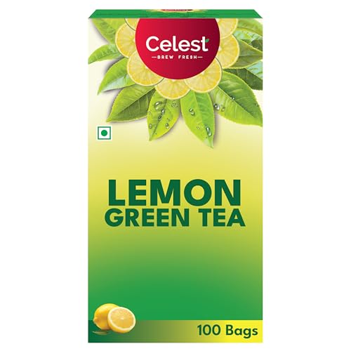 Image of Celest Lemon Green Tea for Weight Loss - 100 Teabags | Zesty Lemon Green Tea