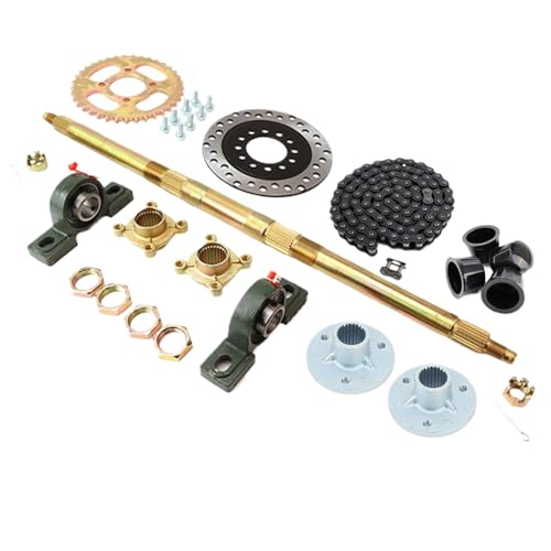Essieu arrière 710mm 23T 28T pièces de rechange pour ATV Quad Buggy Tricycle