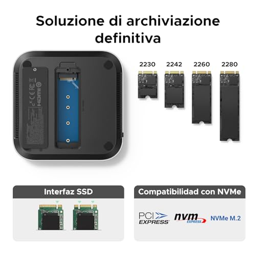 Docking Station USB4 profesional de 40Gbps para Mac Mini M4 con salida HDMI 8K 7