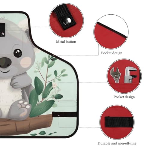 Delantal Koala ajustable con 8 bolsillos para hombre y mujer miniatura 3