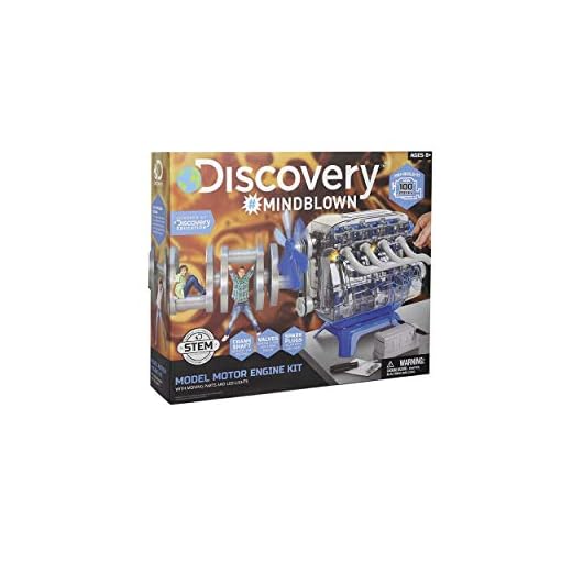 MindBlown DIY Model Engine Kit - Mechanic Four Cycle Internal Combustion Assembly Construction, Comes W/Valves, Cylinders, Hardware & Much More