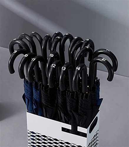 Porte-parapluie métallique noir structure haut de gamme pour hall de réception