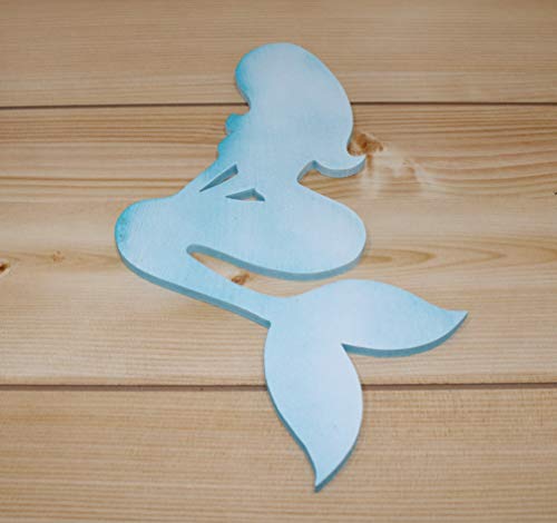 Mermaid Sign - Wood Mermaid - Mermaid Silhouette - Mermaid Decoration - Mermaid Cut-Out - Beach Sign - Beach Decor - Nautical Sign - Nautical Decor - Beach Silhouette #TOP7