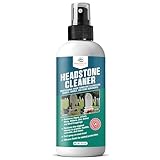 Cemetery Headstone Cleaner for Graves - Tombstone Cleaning Solution Removes Dirt, Moss, and Plant Growth - Restores & Cleans Marble, Granite, Concrete, Slate, & Limestone - Protective Finish (8 Fl oz)