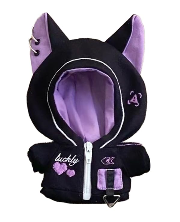 Amazon.co.jp: [Dokuichigo]ぬい服 10cm 猫耳フードパーカー