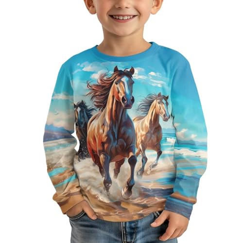 Image of Kids Long Sleeve Shirts for Girls 3-16 Year Old Cute Clothes for Teen Girls Casual Workout Tops