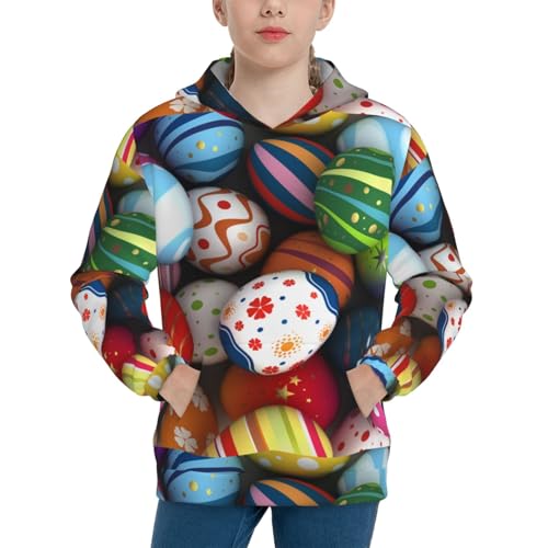 Easter Egg Kid Hoodies Boys Sweatshirts Girls Pullover with Pocket