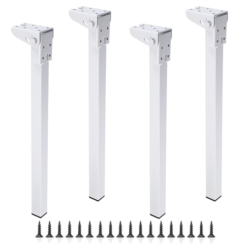 SUMNACON 4 Patas Plegables de 40 cm, Hierro de Alta Tensión para Mesa, Muebles, Ordenador Portátil, Mesa de Café, Cama, Armario