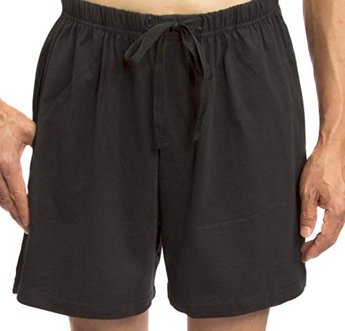 Leisureland Men's Solid Jersey Cotton Knit Pajama Bottoms