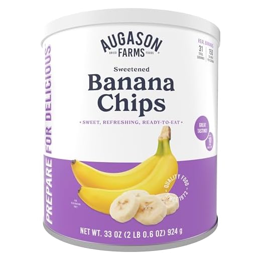 Augason Farms Sweetened Banana Chips Can, Emergency Food Supply, Everyday Meals, 31 Servings (Packaging May Vary)