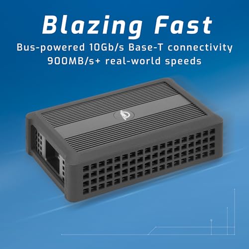 Image of OWC Thunderbolt 3 10G Ethernet Adapter, for High-Speed Network Connections, RJ45 Port Supports 10Gb /s, 5Gb /s, 2.5Gb /s, 1Gb /s and 100Mb /s Base-T