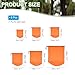 PATIKIL Stuff Sack 3x5/3x7/4x7/5x10/7x13/9x16, 6 Pcs Waterproof Outdoor Storage Sack Portable Drawstring Dust Flap Bag Sleeping Bag for Camping Hiking Backpacking, Orange