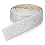 ULTECHNOVO Wallpaper Border Self Adhesive, 10m x 8cm 3D Embossed Foam Skirting Board Cover Strip for Home Decoration Wall Trim