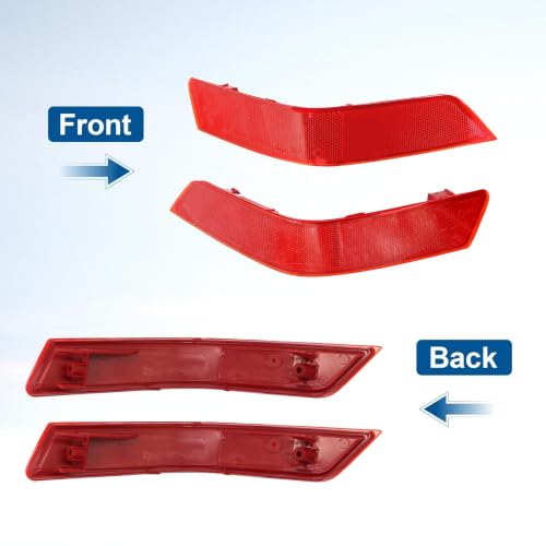 Image of 2Pcs Rear Left & Right Side Bumper Reflector Fit for Nissan Rogue 2017 2018 2019 2020, Replace# 265656FV0A 265606FV0A 265656FV0B 265606FV0B NI1185105 NI1184105 26560-6FV0A 26560-6FV0B