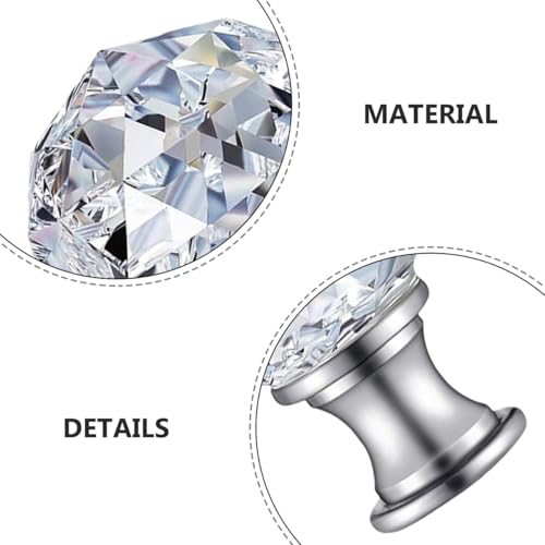 Image of Outanaya Crystal Lamp Finial Knob 1.77In Modern Chic Light Decoration for Lamp Shade Replacement with 27Mm Threaded Base Enhancing Vintage and Classic Fixtures