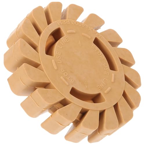 Disque de polissage beige en caoutchouc pour nettoyer les résidus de colle sur pneu