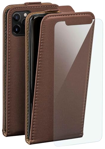 Housse iPhone 12 Mini à rabat moex marron foncé idéale au bureau