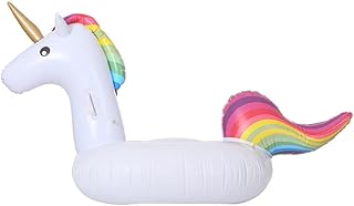 Mugxnem Giant Inflatable Unicorn Pool Float, Large Unicorn Pool Float Inflatable Pool Floats, Inflatable Swimming Ring Float Summer Beach Pool Water Toys for Kids Adults - 79X 40 X 35 Inches