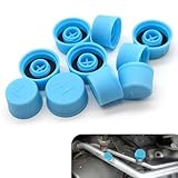 Arwrilt 10 PCS Car Air Conditioner Dust Valve Caps, AC Dustproof Valve Cover, R134a Ac High & Low Pressure Port Caps, A/C System Valve Core Accessories, Universal for Most Cars (Blue)