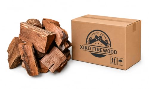 Xiko Firewood Mesquite Wood Chunks, 12 LB, High-BTU Hardwood for Grilling, Campfire, Fireplace. Proudly from North Central Texas.