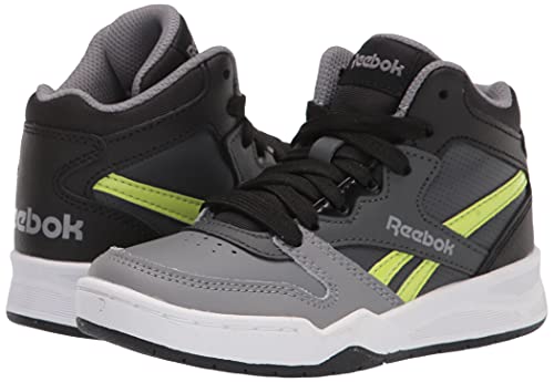 Reebok Boy's Bb4500 Court Sneaker, Black/Pure Grey/Acid Yellow, 12 Little Kid #TOP6