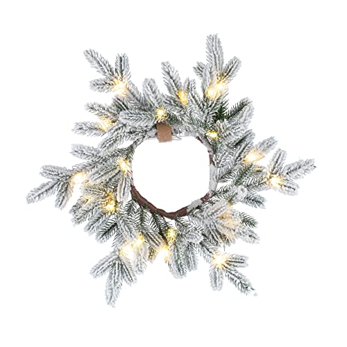 Demdaco Illuminated Frosted Evergreen 17 Inch Acrylic Christmas Wreath #TOP15