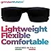 Men's Black Super Dark Lens Gangster Sunglasses Cholo Glasses - Flat Top Shades