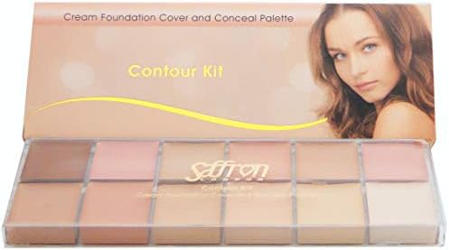 Saffron - Cream Foundation Cover & Concealer Palette (Contour Kit) #189