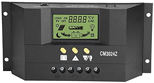 Painel solar inteligente PWM impermeável 12 V 24 V 30 A dupla posição solar Charge Controller com ecrã LCD