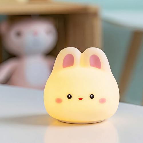 Gerrii Classroom Calm Down Corner Breathing Lamp Back to School Soft Breathing Lamp Guided Visual Meditation Tool Sensory Calming Bunny Light for Classroom Home Autism Sensory Room Sleep Aid Gifts