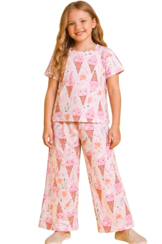 Image of TotzTouch Night Dress Kids Girls - Soft, Comfy & Adorably Stylish Printed Pyjama Set Age 6 Months to 15 Years