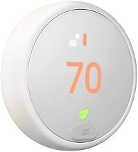 Nest Thermostat E - Programmable Smart Thermostat for Home - 3rd Generation Nest Thermostat - Works with Alexa,White
