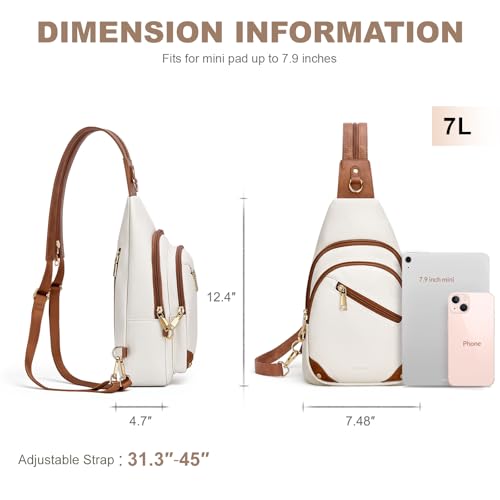 SYTRAH Anti Theft Sling Bag for Women, RFID Crossbody Purses Convertible Sling Backpack, Cross Body Purse Chest Bag for Travel Daily Use Beige Brwon by SYTRAH - Image 6