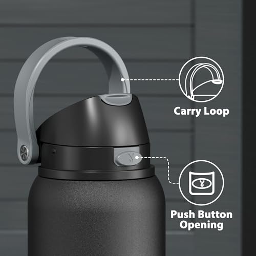 Image of 40 oz Insulated Water Bottle for Sports: Meoky Stainless Steel Water Bottle with 2-in-1 Straw and Spout Lid - Leak Proof, Cold for 24 Hours, Protective Silicone Base, BPA-Free for Gym, Night